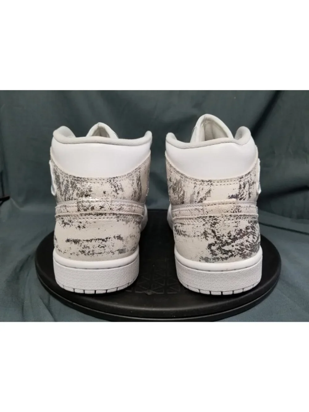 Jordan 1 Mid SE Distressed White Silver Sneakers Mens Size 12 NEW NO BOX!